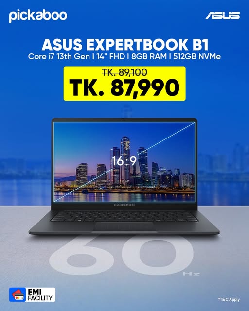  Asus ExpertBook B1 14" FHD Laptop (B1403CVA)