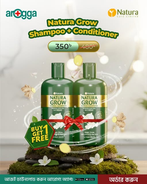 Natura Grow Shampoo + Conditioner 200ml (Buy 1 Get 1)