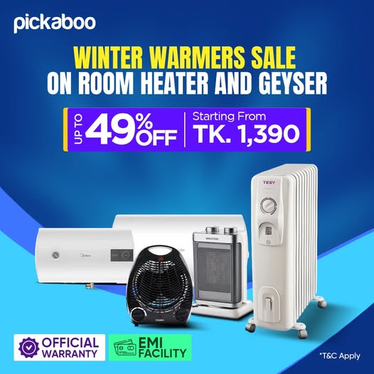 Winter Warmers Now on Sale - Room Heaters & Geysers from Top Brands!