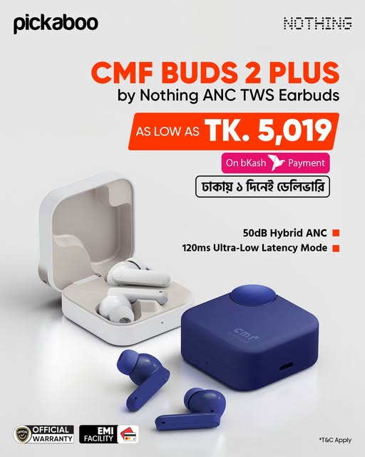CMF Buds 2 Plus by Nothing – ANC TWS Earbuds