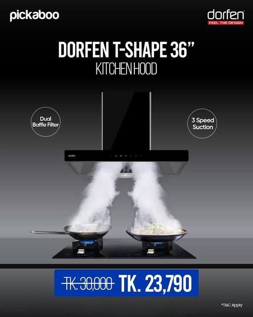 Dorfen T-Shape 36” Kitchen Hood (DF-KH1A)