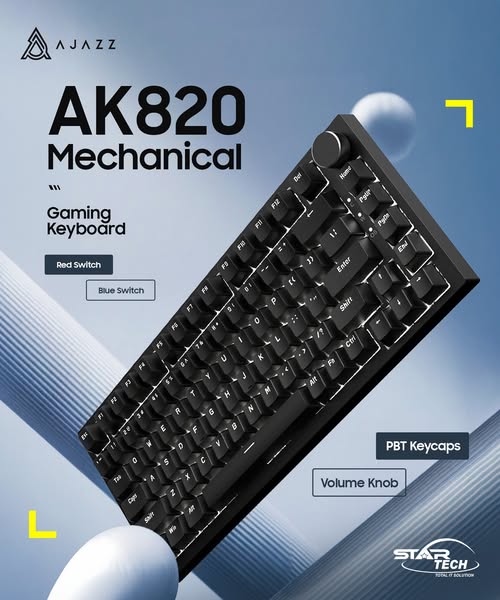 Compact Layout | Durable Build | Enhanced Typing Experience — AJAZZ AK820 Mechanical Gaming Keyboard