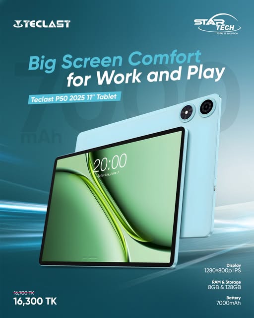 Teclast P50 2025 11″ Tablet — Big Screen, Smooth Performance!