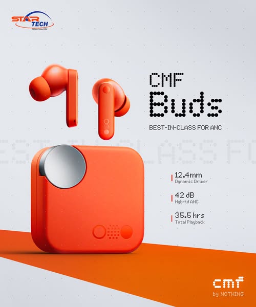Adaptive ANC | Long Playback | Smart Connectivity — CMF Buds ANC True Wireless Earbuds