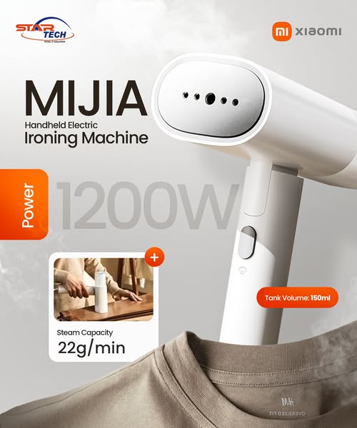 Powerful 1200W Steam | Fast & Efficient Ironing | Compact Design — Xiaomi Mijia 1200W Handheld Electric Ironing Machine