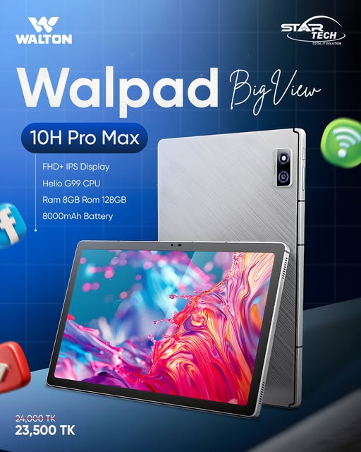 Walton Walpad 10H Pro Max — Sleek, Fast, and Long-Lasting 