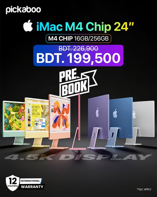 Pre-book the future of performance - Apple iMac with the all-new M4 Chip is here.