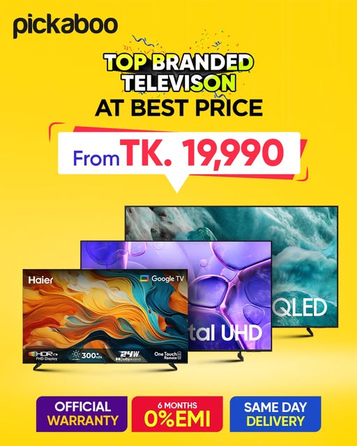 Upgrade your home entertainment with best-selling TVs from LG, Samsung, Toshiba, Haier & Xiaomi