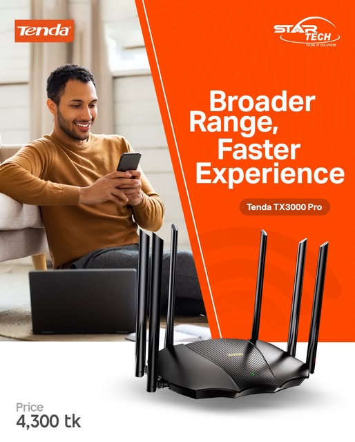 Fast, Reliable, Powerful — Tenda TX3000 Pro AX3000 Dual Band Gigabit Wi-Fi 6 Router