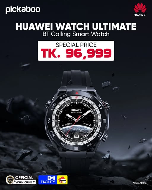  Stay connected, stay ultimate with the HUAWEI Watch Ultimate BT Calling Smart Watch