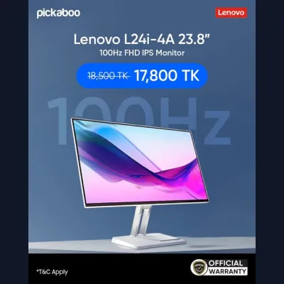 Work smarter - Lenovo L24i-4A 23.8″ FHD IPS Monitor