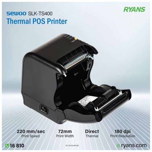  SEWOO SLK-TS400 – Fast & Reliable Thermal POS Printer 