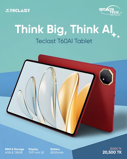 Teclast T60AI 12" Tablet — Big Screen, Smart Performance 