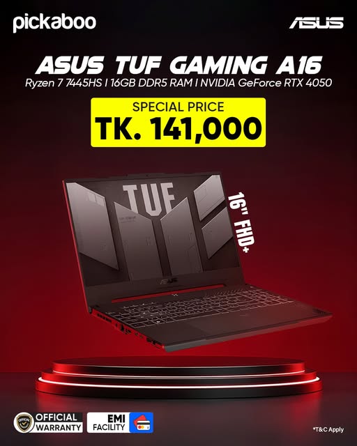 Game worry-free! ASUS TUF A16 comes with Ryzen 7 power and warranty 