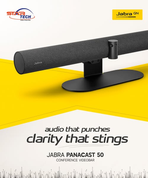 Panoramic 4K Video | Crystal Clear Audio | Plug-and-Play Conferencing — Jabra PanaCast 50 Panoramic 4K USB Conference Videobar