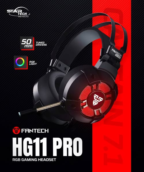 Powerful Audio | RGB Lighting | Comfortable Design — Fantech HG11 PRO Captain 7.1 RGB Gaming Headset