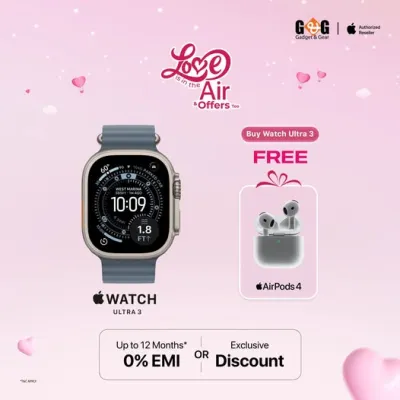 This Valentine’s Day, upgrade to the latest Apple Watch Ultra 3 and enjoy:
