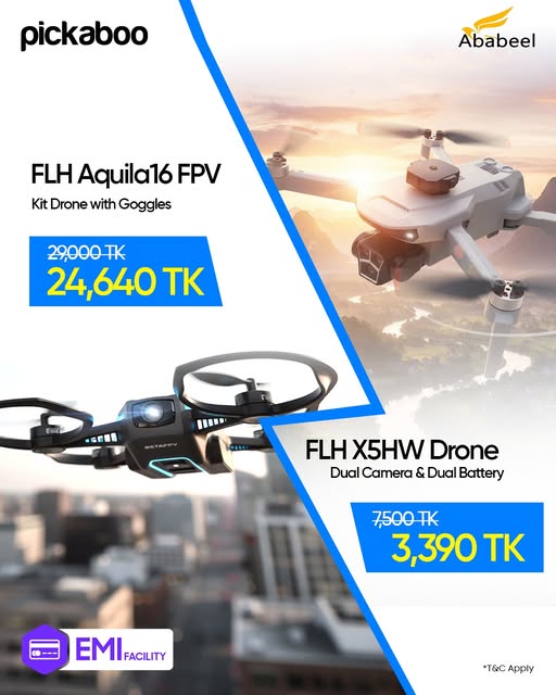 Take your view to the next level: Explore our range of drones—perfect for photography, videography, and fun flights.