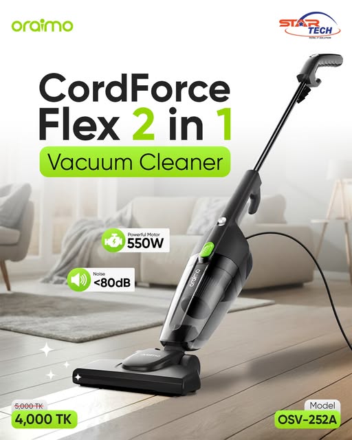 Oraimo CordForce Flex 2-in-1 Vacuum Cleaner (OSV-252A)