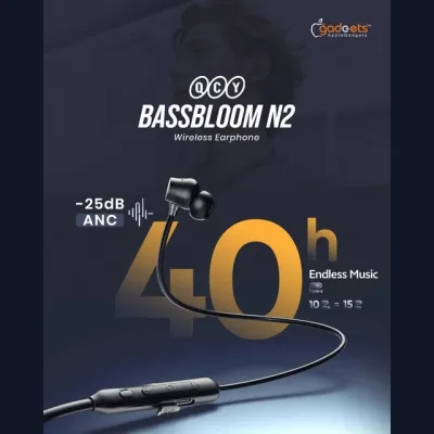 ৬০ মিনিট চার্জে, ৪০ ঘণ্টার ব্যাকাপ! QCY BassBloom ANC N2 দিচ্ছে Noise Cancellation-এর সাথে Deep Bass আর Comfortable Fit।