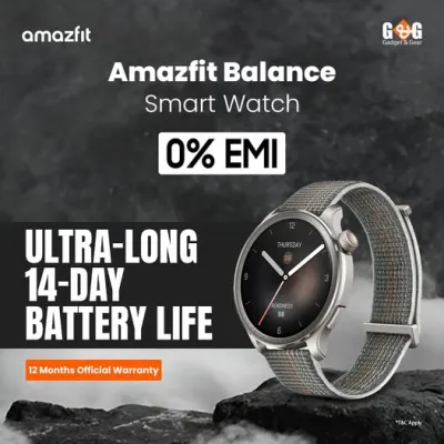 Track your health, manage your day, and exercise smarter with Amazfit Balance Smartwatch