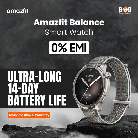 Track your health, manage your day, and exercise smarter with Amazfit Balance Smartwatch