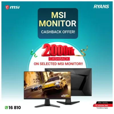 MSI Monitor 2000 TAKA Cashback Offer!