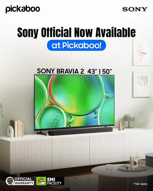 Sony BRAVIA TVs are now available at Pickaboo!
