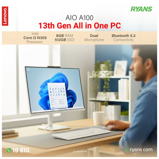 Meet the Lenovo AIO A100 – Power Meets Elegance!