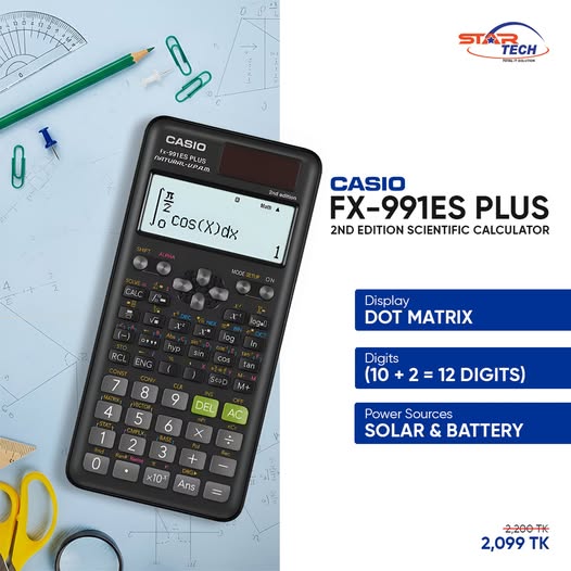 Casio FX-991ES Plus 2nd Edition Non-Programmable Scientific Calculator