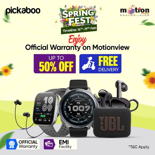 Spring Fest এ Authentic সব গ্যাজেটস এ থাকছে  ৫০% পর্যন্ত ছাড় !