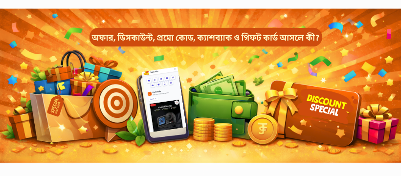 অফার, ডিসকাউন্ট, প্রমো কোড, ক্যাশব্যাক ও গিফট কার্ড আসলে কী? - bangla