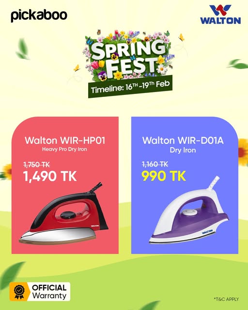 Experience effortless ironing with the Walton Dry Iron!