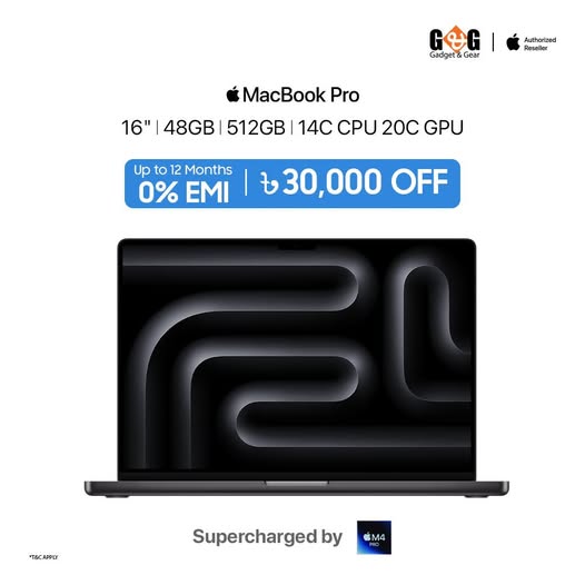 MacBook Pro 16" M4 Pro delivers unmatched performance for work, creativity, and play.