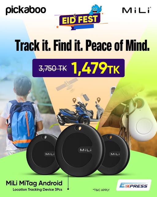 Keep your loved ones and valuables safe with the MiLi MiTag Android Location Tracker! Now in a 3-pack set!