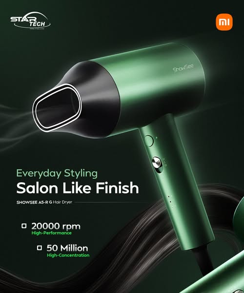 Fast. Gentle. Salon-Like – Xiaomi SHOWSEE A5-R G Anion Negative Ion Hair Dryer