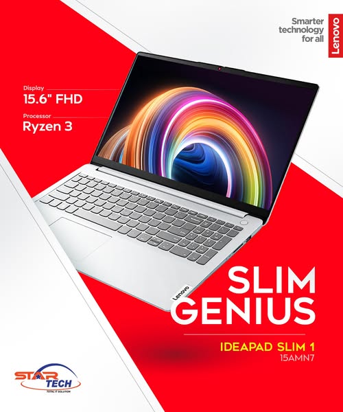 Lenovo IdeaPad Slim 1 15AMN7 Ryzen 3 7320U 15.6" FHD Laptop