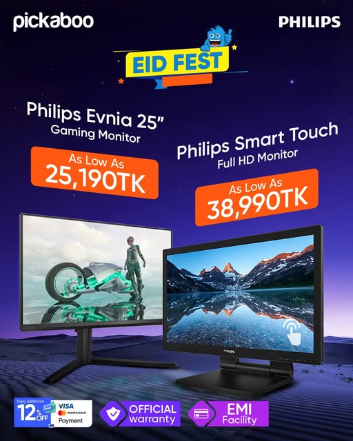 Grab your favorite monitors at special Eid Fest prices for a limited time on Pickaboo.