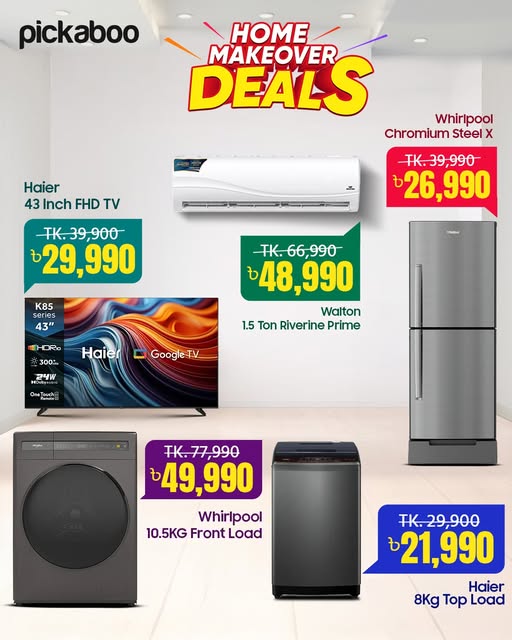 Pickaboo brings you a complete range of home appliances