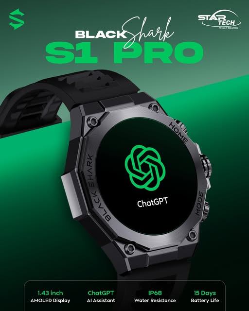 Sleek • Smart • ChatGPT‑Enabled | Black Shark S1 Pro Smart Watch