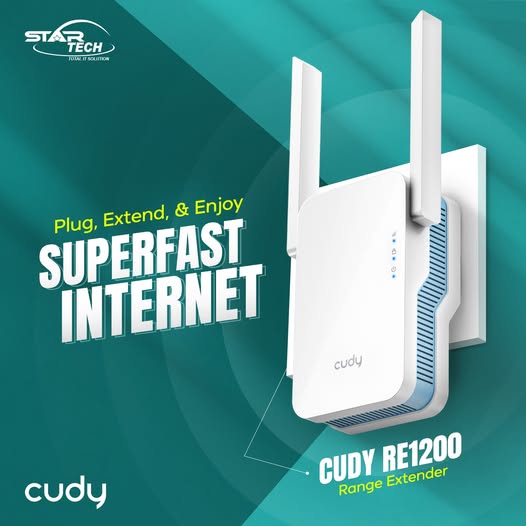 Cudy RE1200 AC1200 1200Mbps Dual Band Mesh Range Extender