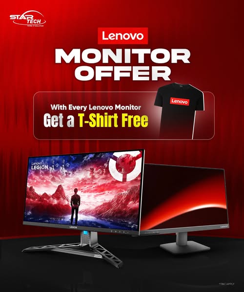 Star tech Anniversary Lenovo Monitor offer