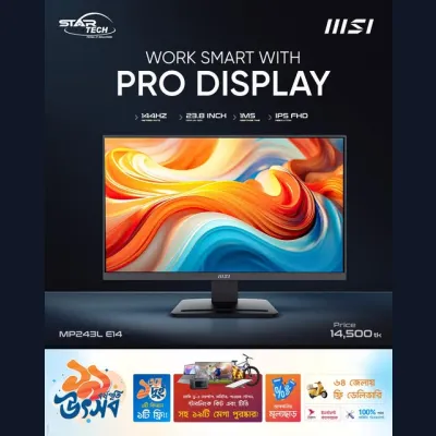 Smooth. Sharp. Responsive — MSI PRO MP243L E14 144Hz Monitor