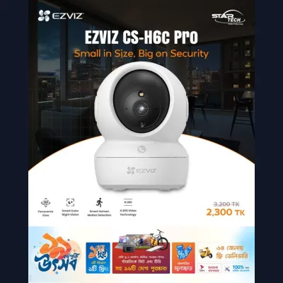 Smart, Secure, 360° Coverage – EZVIZ CS-H6c Pro 3MP WiFi Camera