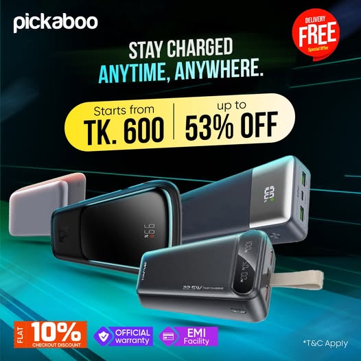 ব্যাটারি শেষ? চিন্তা নেই—Power Bank থাকলেই সব sorted - Top Brand like Baseus, Anker, Xiaomi, Awei & more