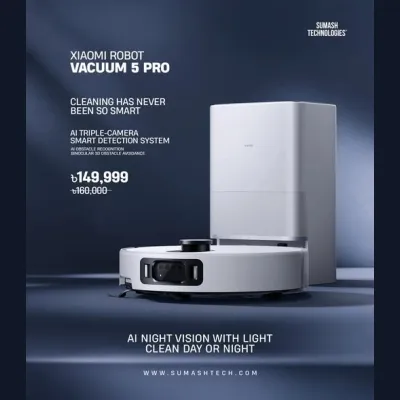 ঘর পরিষ্কারের ঝামেলা এবার পুরোপুরি ভুলে যান, কারণ আপনার স্মার্ট হোমের নতুন সঙ্গী হিসেবে চলে এসেছে Xiaomi Robot Vacuum 5 Pro!