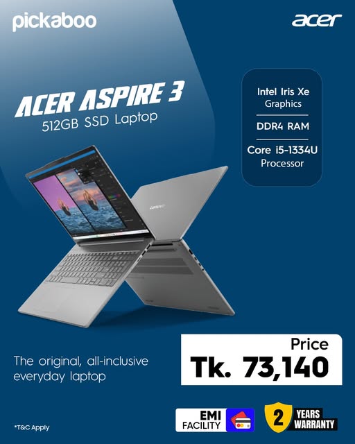 Power through work and study with the Acer Aspire 3-A325-53