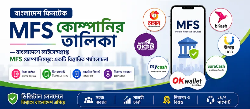 বাংলাদেশে লাইসেন্সপ্রাপ্ত MFS কোম্পানির তালিকা ২০২৬