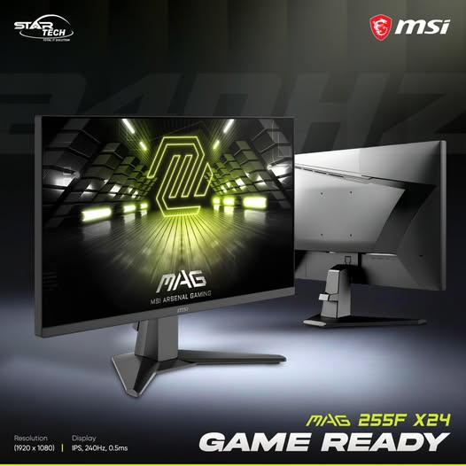 Fast, Smooth, Competitive – MSI MAG 255F X24 24.5" 240Hz Rapid IPS Gaming Monitor