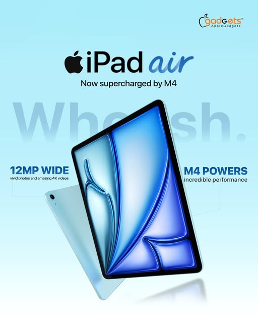 1 Year Apple International Warranty সহ iPad Air M4 কিনুন Apple Gadgets থেকে!